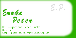 emoke peter business card